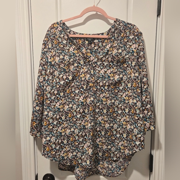 Torrid Floral Women's 3/4 Sleeve Blouse Multicolor Size 2 - Picture 1 of 8